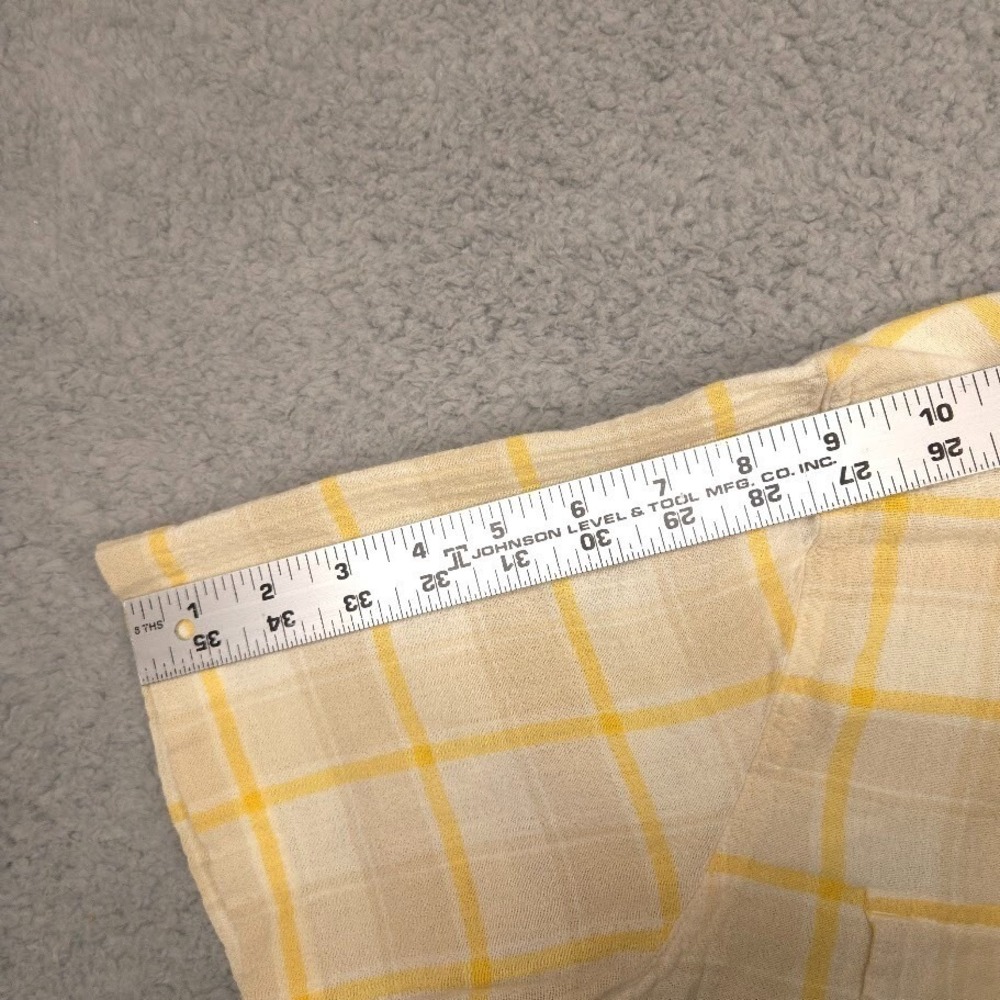 Patagonia Mens Organic Cotton Shirt XL Yellow Plaid Short Sleeve Western Style - Picture 6 of 12